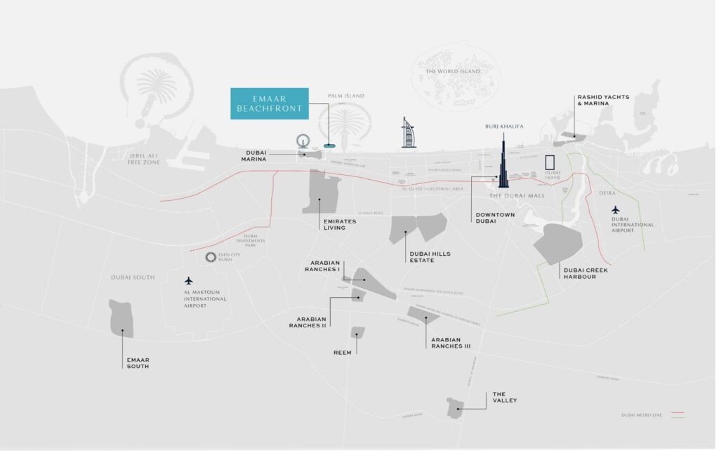 Emaar Beachfront Dubai MAP