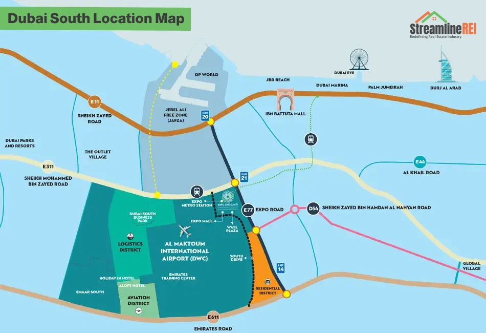 Dubai South Location Map